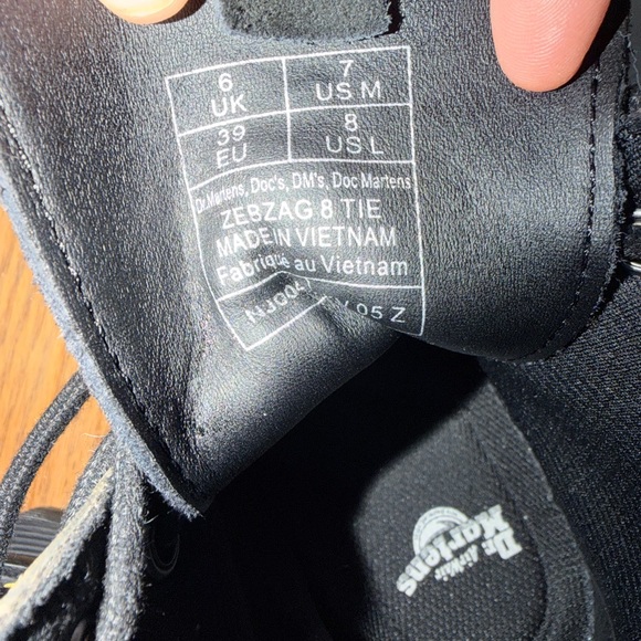 Dr.Martens Zebzag 8 Tie Suede Burnished Waxy Boots Men's Size US 7 Womens 8 - Picture 6 of 6